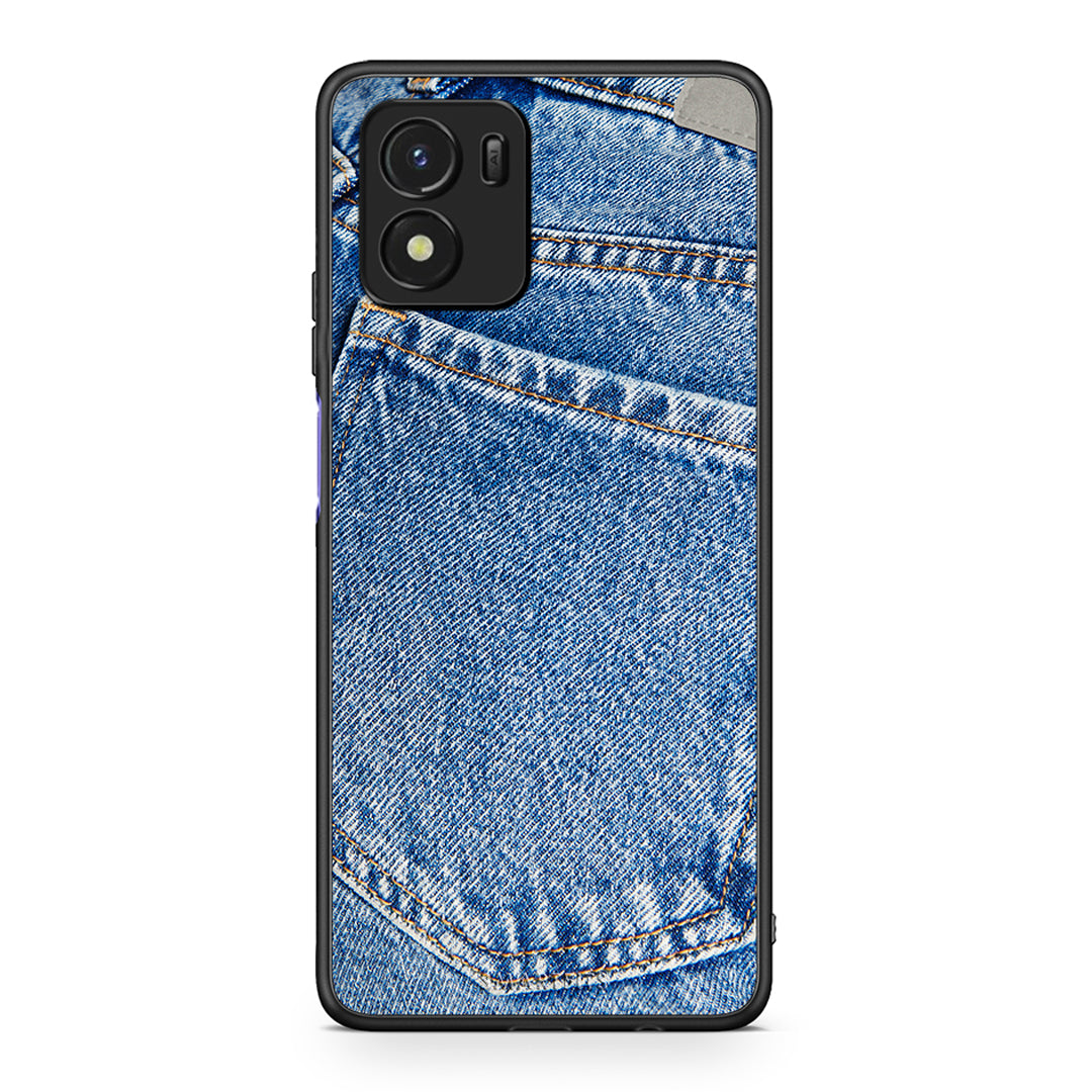 Vivo Y01 / Y15s Jeans Pocket θήκη από τη Smartfits με σχέδιο στο πίσω μέρος και μαύρο περίβλημα | Smartphone case with colorful back and black bezels by Smartfits