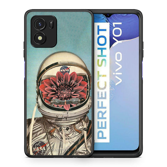 Θήκη Vivo Y01 / Y15s Nasa Bloom από τη Smartfits με σχέδιο στο πίσω μέρος και μαύρο περίβλημα | Vivo Y01 / Y15s Nasa Bloom case with colorful back and black bezels