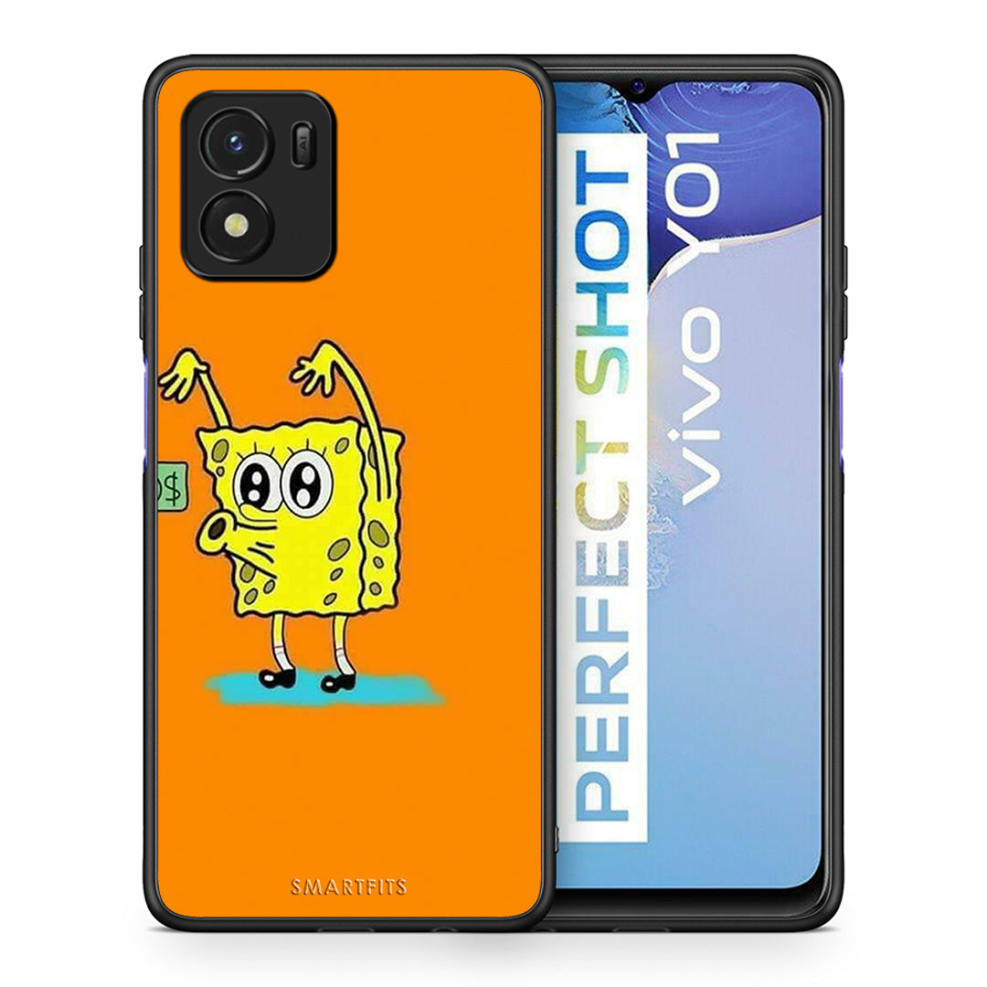 Θήκη Αγίου Βαλεντίνου Vivo Y01 / Y15s No Money 2 από τη Smartfits με σχέδιο στο πίσω μέρος και μαύρο περίβλημα | Vivo Y01 / Y15s No Money 2 case with colorful back and black bezels