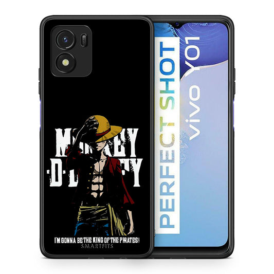 Θήκη Vivo Y01 / Y15s Pirate King από τη Smartfits με σχέδιο στο πίσω μέρος και μαύρο περίβλημα | Vivo Y01 / Y15s Pirate King case with colorful back and black bezels