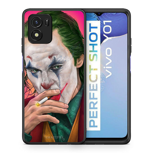 Θήκη Vivo Y01 / Y15s JokesOnU PopArt από τη Smartfits με σχέδιο στο πίσω μέρος και μαύρο περίβλημα | Vivo Y01 / Y15s JokesOnU PopArt case with colorful back and black bezels