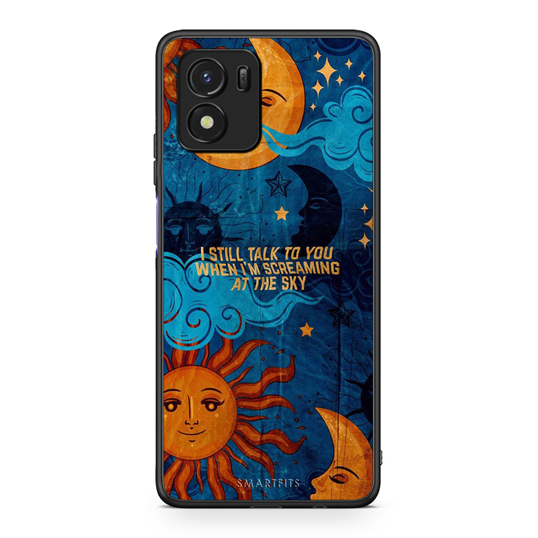 Vivo Y01 / Y15s Screaming Sky θήκη από τη Smartfits με σχέδιο στο πίσω μέρος και μαύρο περίβλημα | Smartphone case with colorful back and black bezels by Smartfits