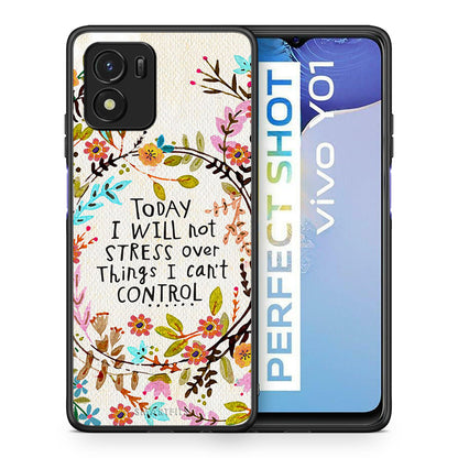 Θήκη Vivo Y01 / Y15s Stress Over από τη Smartfits με σχέδιο στο πίσω μέρος και μαύρο περίβλημα | Vivo Y01 / Y15s Stress Over case with colorful back and black bezels