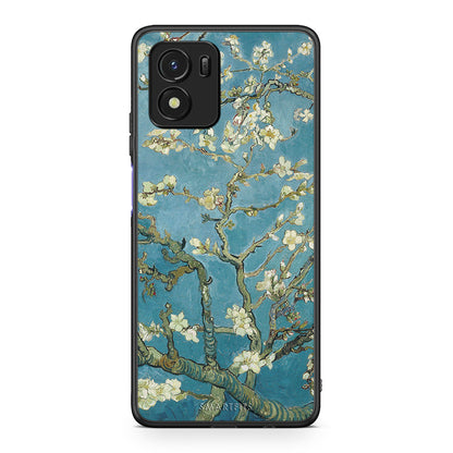 Vivo Y01 / Y15s White Blossoms θήκη από τη Smartfits με σχέδιο στο πίσω μέρος και μαύρο περίβλημα | Smartphone case with colorful back and black bezels by Smartfits