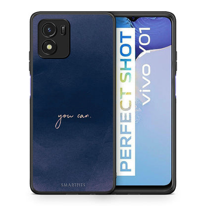 Θήκη Vivo Y01 / Y15s You Can από τη Smartfits με σχέδιο στο πίσω μέρος και μαύρο περίβλημα | Vivo Y01 / Y15s You Can case with colorful back and black bezels