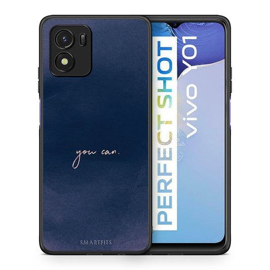 Θήκη Vivo Y01 / Y15s You Can από τη Smartfits με σχέδιο στο πίσω μέρος και μαύρο περίβλημα | Vivo Y01 / Y15s You Can case with colorful back and black bezels