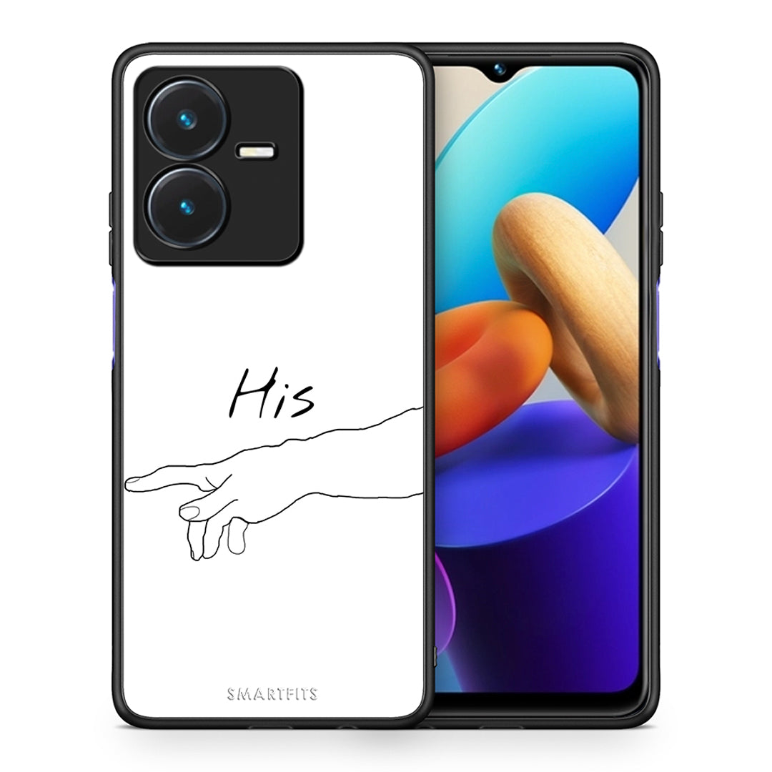 Θήκη Αγίου Βαλεντίνου Vivo Y22s Aeshetic Love 2 από τη Smartfits με σχέδιο στο πίσω μέρος και μαύρο περίβλημα | Vivo Y22s Aeshetic Love 2 case with colorful back and black bezels