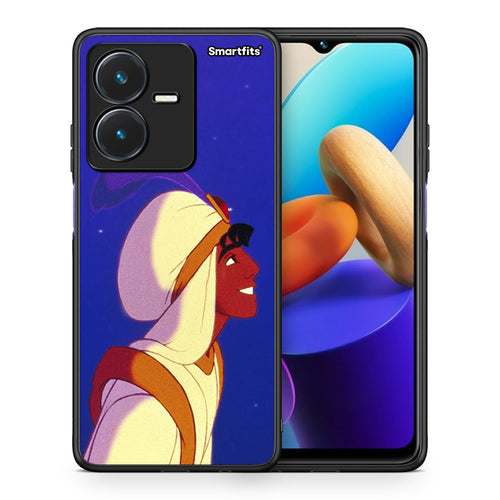 Θήκη Vivo Y22s Alladin And Jasmine Love 1 από τη Smartfits με σχέδιο στο πίσω μέρος και μαύρο περίβλημα | Vivo Y22s Alladin And Jasmine Love 1 case with colorful back and black bezels