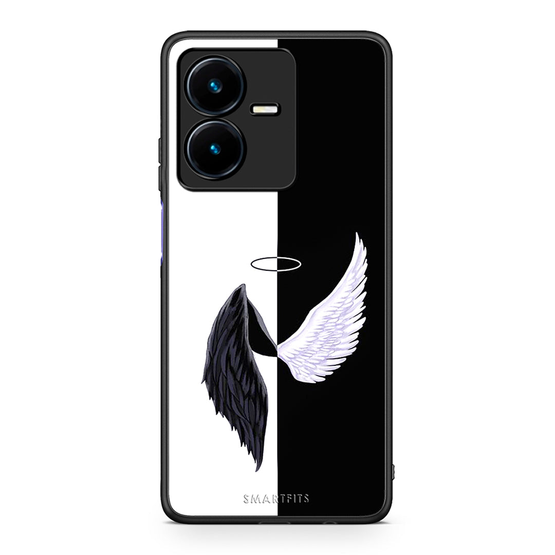 Vivo Y22s Angels Demons θήκη από τη Smartfits με σχέδιο στο πίσω μέρος και μαύρο περίβλημα | Smartphone case with colorful back and black bezels by Smartfits