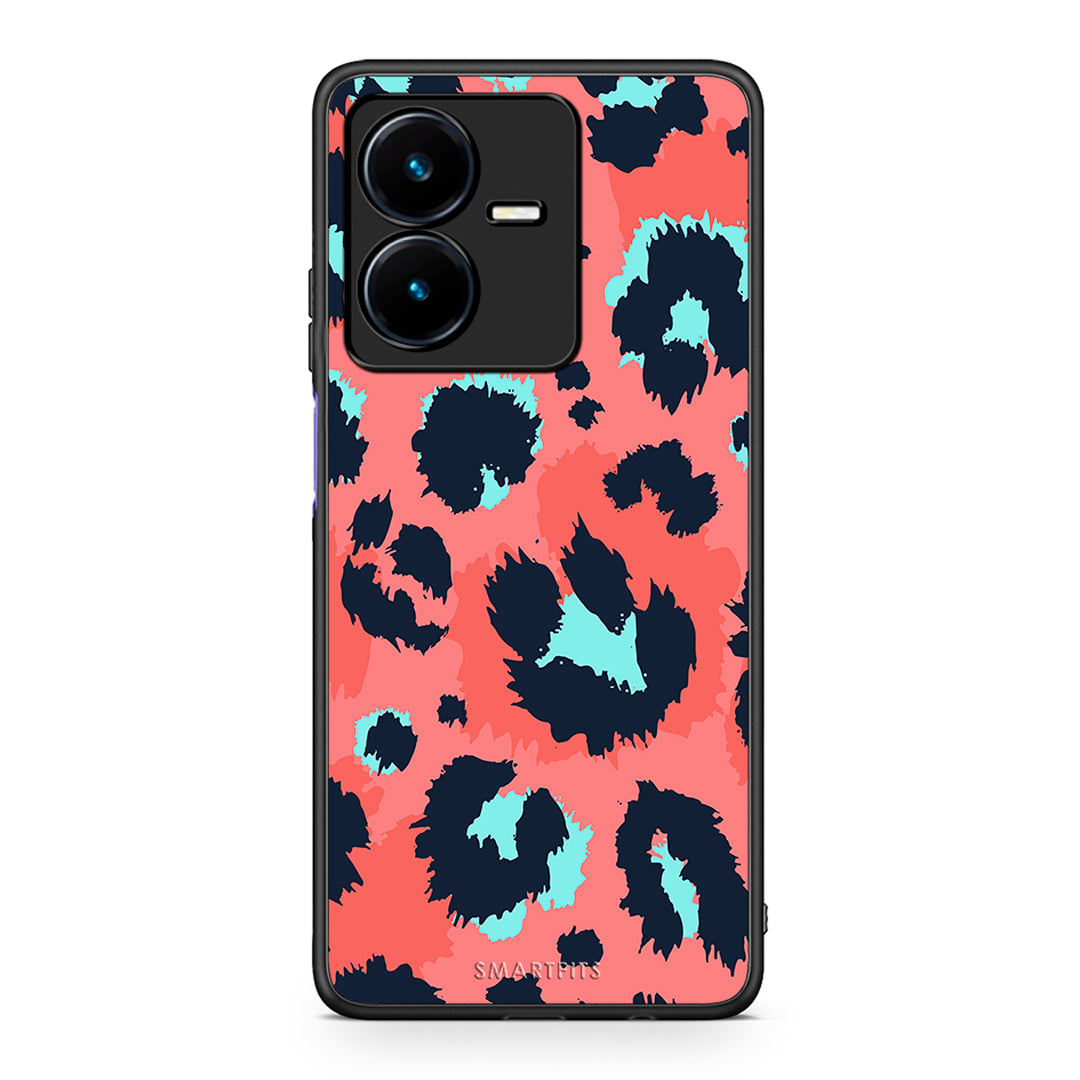 22 - Vivo Y22s Pink Leopard Animal case, cover, bumper