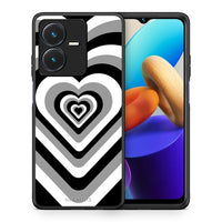 Thumbnail for Θήκη Vivo Y22s Black Hearts από τη Smartfits με σχέδιο στο πίσω μέρος και μαύρο περίβλημα | Vivo Y22s Black Hearts case with colorful back and black bezels