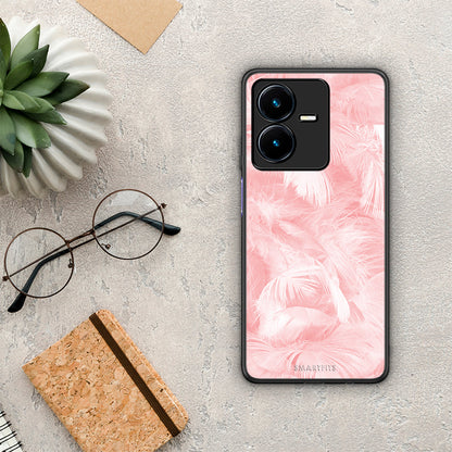 Boho Pink Feather - Vivo Y22 θήκη
