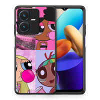 Thumbnail for Θήκη Αγίου Βαλεντίνου Vivo Y22s Bubble Girls από τη Smartfits με σχέδιο στο πίσω μέρος και μαύρο περίβλημα | Vivo Y22s Bubble Girls case with colorful back and black bezels