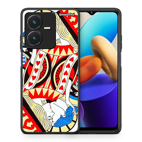 Θήκη Vivo Y22s Card Love από τη Smartfits με σχέδιο στο πίσω μέρος και μαύρο περίβλημα | Vivo Y22s Card Love case with colorful back and black bezels