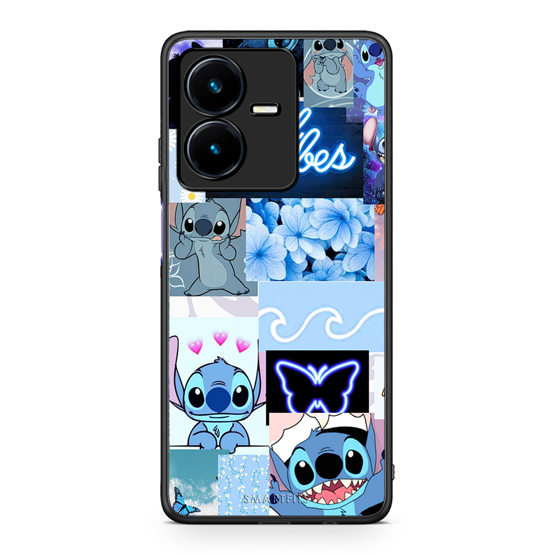 Vivo Y22s Collage Good Vibes Θήκη Αγίου Βαλεντίνου από τη Smartfits με σχέδιο στο πίσω μέρος και μαύρο περίβλημα | Smartphone case with colorful back and black bezels by Smartfits