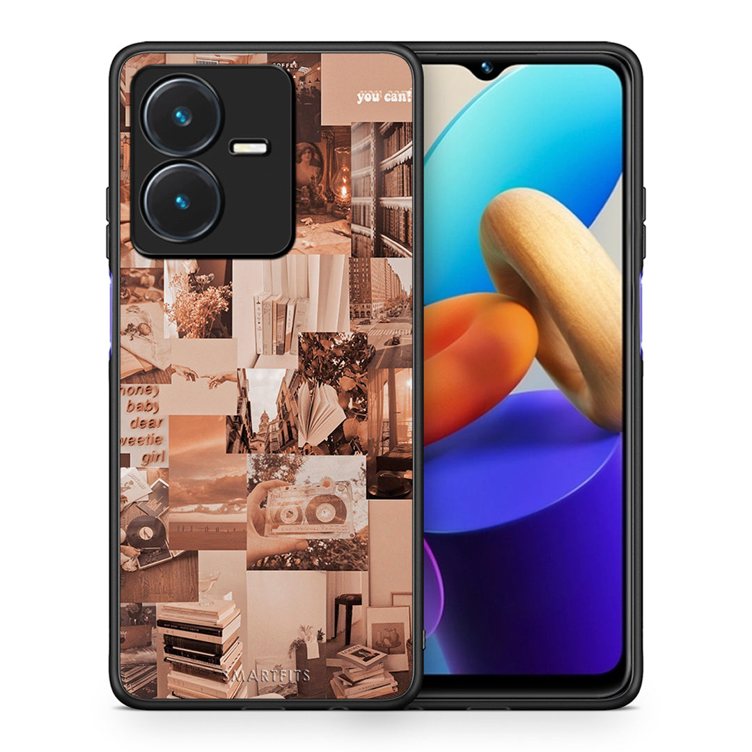 Θήκη Αγίου Βαλεντίνου Vivo Y22s Collage You Can από τη Smartfits με σχέδιο στο πίσω μέρος και μαύρο περίβλημα | Vivo Y22s Collage You Can case with colorful back and black bezels