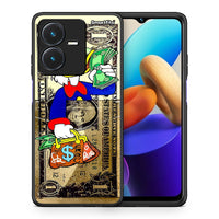 Thumbnail for Θήκη Vivo Y22s Duck Money από τη Smartfits με σχέδιο στο πίσω μέρος και μαύρο περίβλημα | Vivo Y22s Duck Money case with colorful back and black bezels