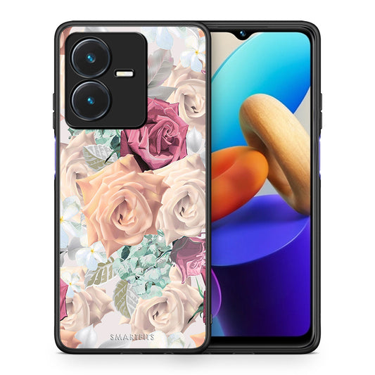 Θήκη Vivo Y22s Bouquet Floral από τη Smartfits με σχέδιο στο πίσω μέρος και μαύρο περίβλημα | Vivo Y22s Bouquet Floral case with colorful back and black bezels