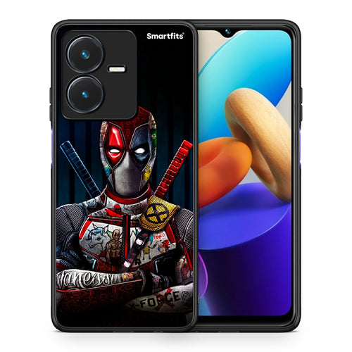 Θήκη Vivo Y22s Funny Guy από τη Smartfits με σχέδιο στο πίσω μέρος και μαύρο περίβλημα | Vivo Y22s Funny Guy case with colorful back and black bezels