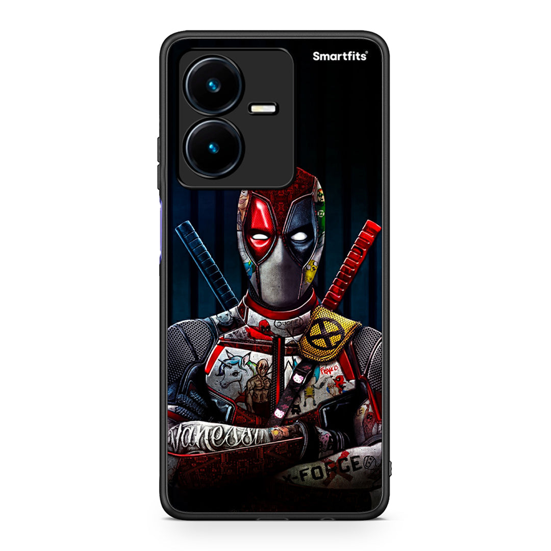 Vivo Y22s Funny Guy θήκη από τη Smartfits με σχέδιο στο πίσω μέρος και μαύρο περίβλημα | Smartphone case with colorful back and black bezels by Smartfits