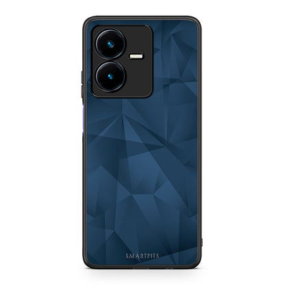 39 - Vivo Y22s Blue Abstract Geometric case, cover, bumper