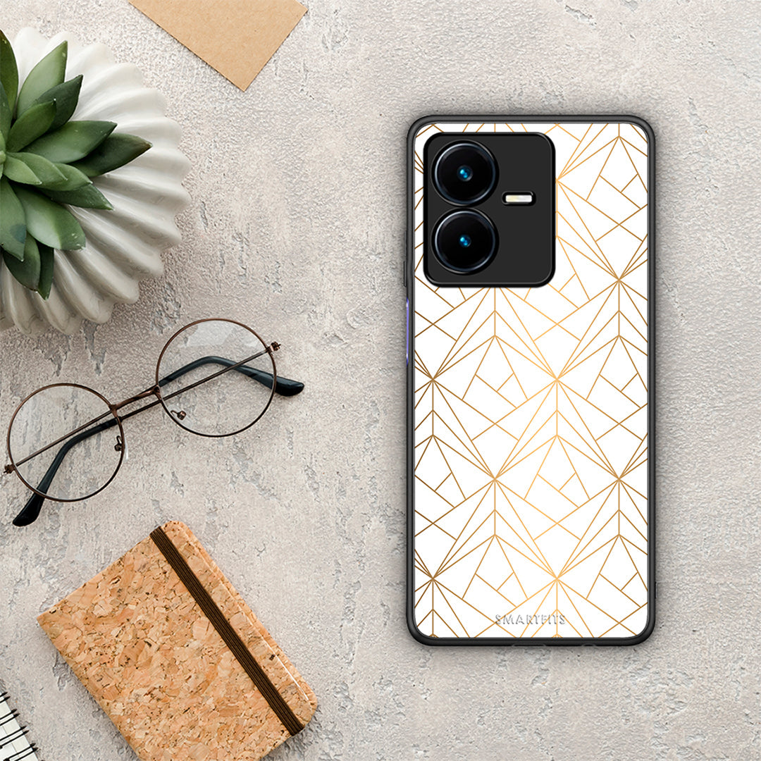 Geometric Luxury White - Vivo Y22 θήκη