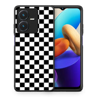 Thumbnail for Θήκη Vivo Y22s Squares Geometric από τη Smartfits με σχέδιο στο πίσω μέρος και μαύρο περίβλημα | Vivo Y22s Squares Geometric case with colorful back and black bezels