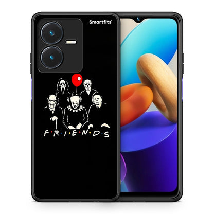 Θήκη Vivo Y22s Halloween Friends από τη Smartfits με σχέδιο στο πίσω μέρος και μαύρο περίβλημα | Vivo Y22s Halloween Friends case with colorful back and black bezels