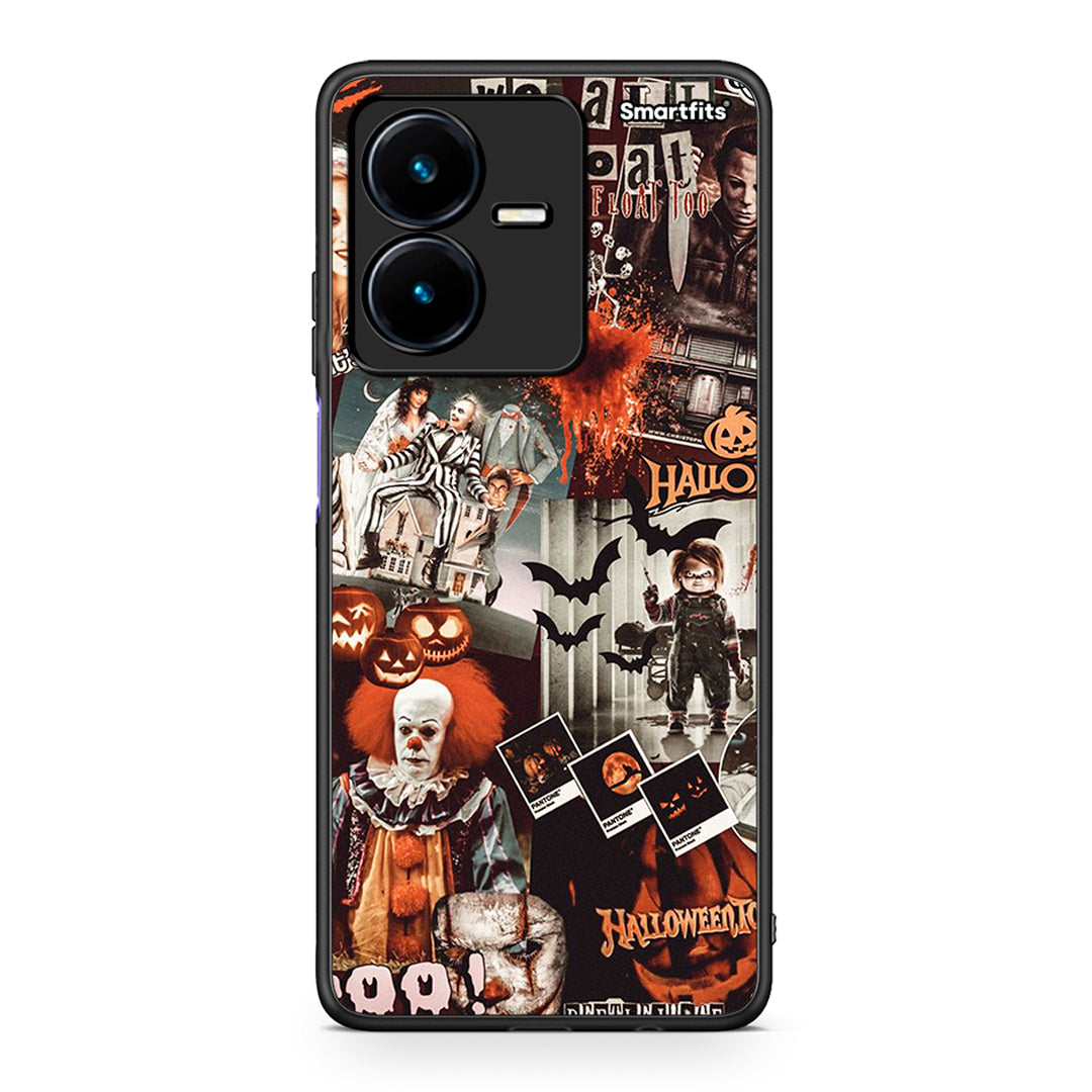 Vivo Y22s Halloween Spooky Season θήκη από τη Smartfits με σχέδιο στο πίσω μέρος και μαύρο περίβλημα | Smartphone case with colorful back and black bezels by Smartfits