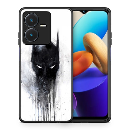 Θήκη Vivo Y22s Paint Bat Hero από τη Smartfits με σχέδιο στο πίσω μέρος και μαύρο περίβλημα | Vivo Y22s Paint Bat Hero case with colorful back and black bezels