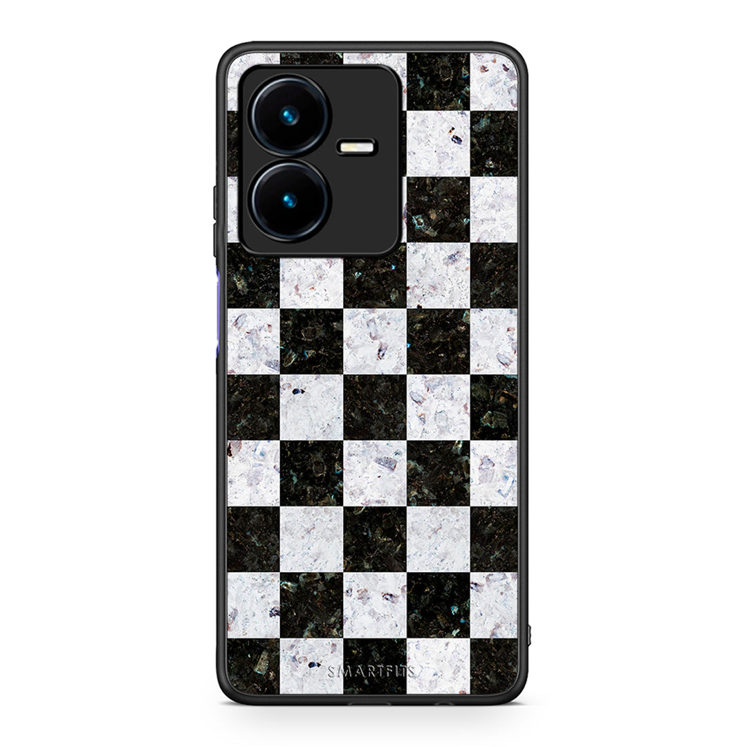 4 - Vivo Y22s Square Geometric Marble case, cover, bumper