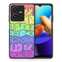 Thumbnail for Θήκη Vivo Y22s Melting Rainbow από τη Smartfits με σχέδιο στο πίσω μέρος και μαύρο περίβλημα | Vivo Y22s Melting Rainbow case with colorful back and black bezels