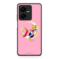 Thumbnail for Vivo Y22s Moon Girl θήκη από τη Smartfits με σχέδιο στο πίσω μέρος και μαύρο περίβλημα | Smartphone case with colorful back and black bezels by Smartfits