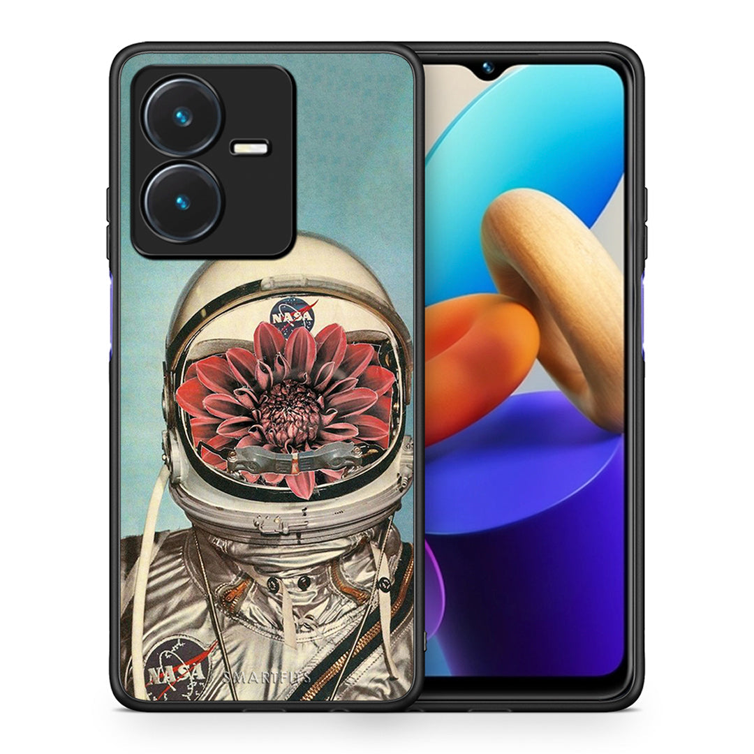 Θήκη Vivo Y22s Nasa Bloom από τη Smartfits με σχέδιο στο πίσω μέρος και μαύρο περίβλημα | Vivo Y22s Nasa Bloom case with colorful back and black bezels