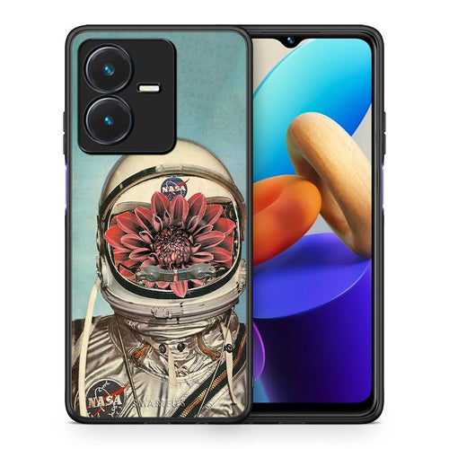 Θήκη Vivo Y22s Nasa Bloom από τη Smartfits με σχέδιο στο πίσω μέρος και μαύρο περίβλημα | Vivo Y22s Nasa Bloom case with colorful back and black bezels