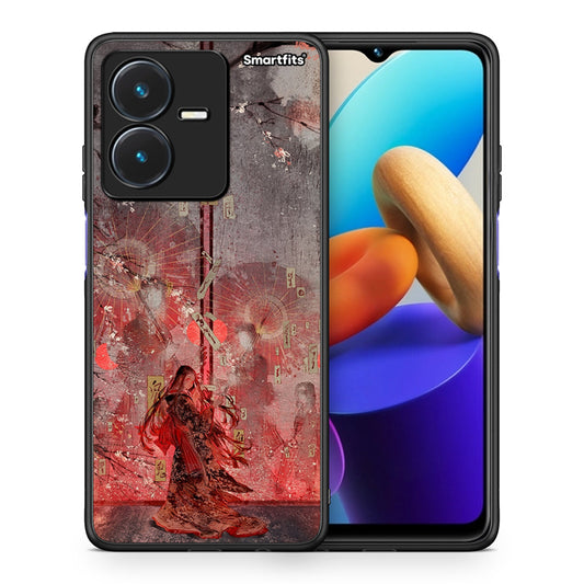 Θήκη Vivo Y22s Nezuko Kamado από τη Smartfits με σχέδιο στο πίσω μέρος και μαύρο περίβλημα | Vivo Y22s Nezuko Kamado case with colorful back and black bezels