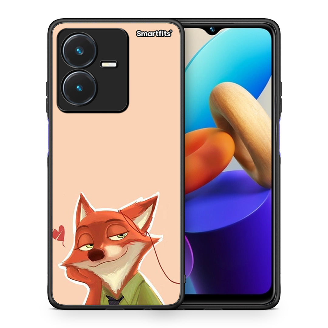 Θήκη Vivo Y22s Nick Wilde And Judy Hopps Love 1 από τη Smartfits με σχέδιο στο πίσω μέρος και μαύρο περίβλημα | Vivo Y22s Nick Wilde And Judy Hopps Love 1 case with colorful back and black bezels