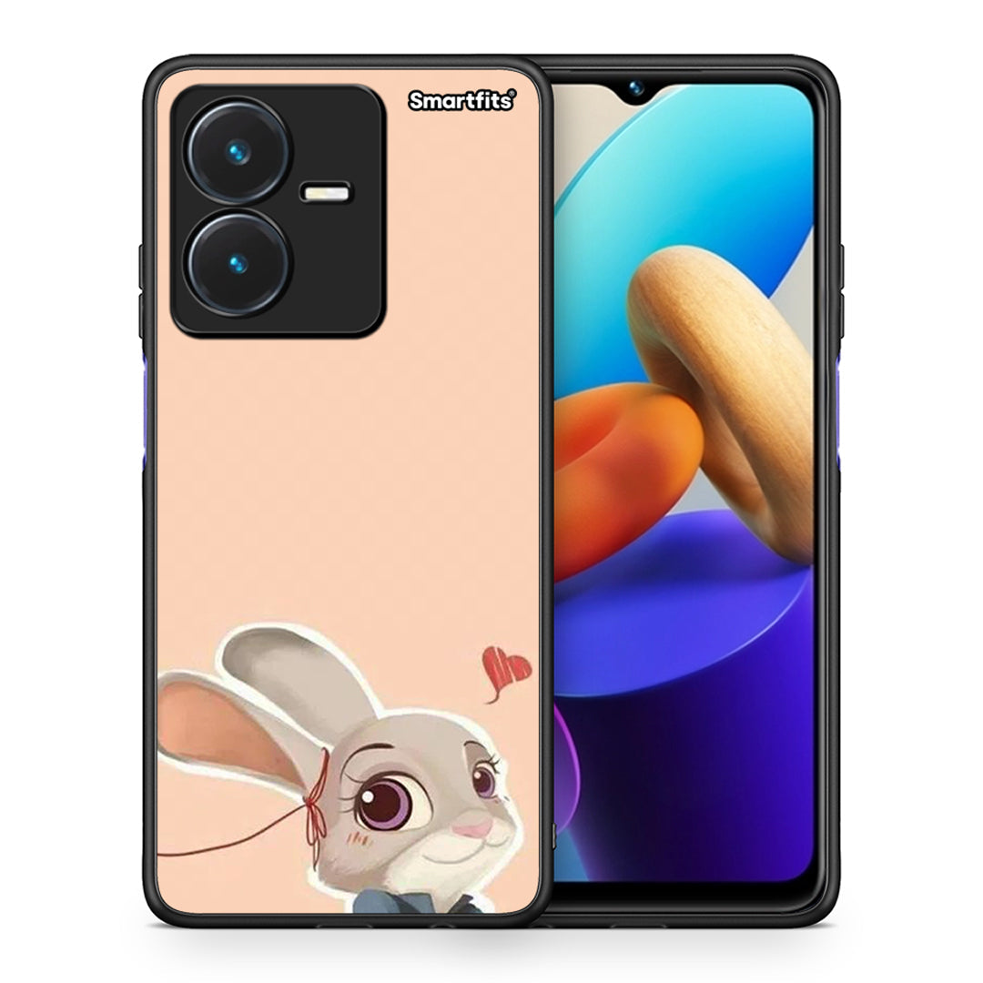 Θήκη Vivo Y22s Nick Wilde And Judy Hopps Love 2 από τη Smartfits με σχέδιο στο πίσω μέρος και μαύρο περίβλημα | Vivo Y22s Nick Wilde And Judy Hopps Love 2 case with colorful back and black bezels