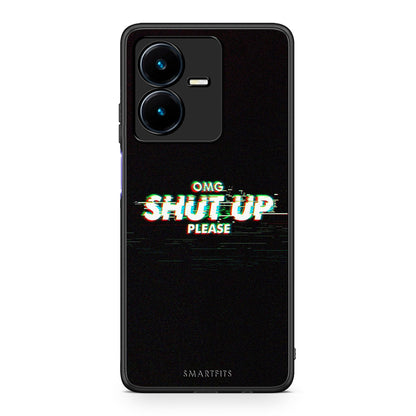 Vivo Y22s OMG ShutUp θήκη από τη Smartfits με σχέδιο στο πίσω μέρος και μαύρο περίβλημα | Smartphone case with colorful back and black bezels by Smartfits