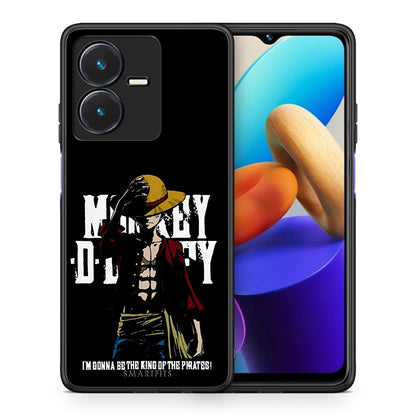Θήκη Vivo Y22s Pirate King από τη Smartfits με σχέδιο στο πίσω μέρος και μαύρο περίβλημα | Vivo Y22s Pirate King case with colorful back and black bezels