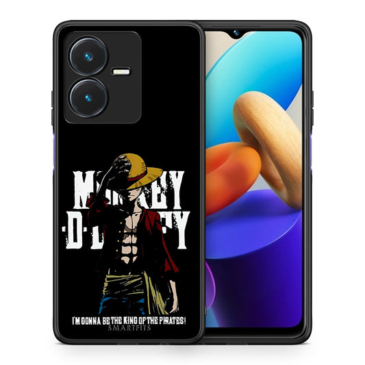 Θήκη Vivo Y22s Pirate King από τη Smartfits με σχέδιο στο πίσω μέρος και μαύρο περίβλημα | Vivo Y22s Pirate King case with colorful back and black bezels