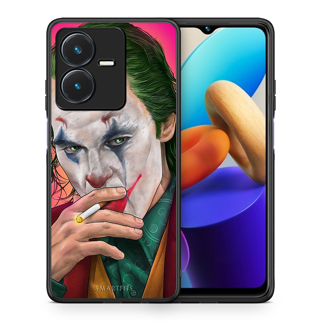 Θήκη Vivo Y22s JokesOnU PopArt από τη Smartfits με σχέδιο στο πίσω μέρος και μαύρο περίβλημα | Vivo Y22s JokesOnU PopArt case with colorful back and black bezels