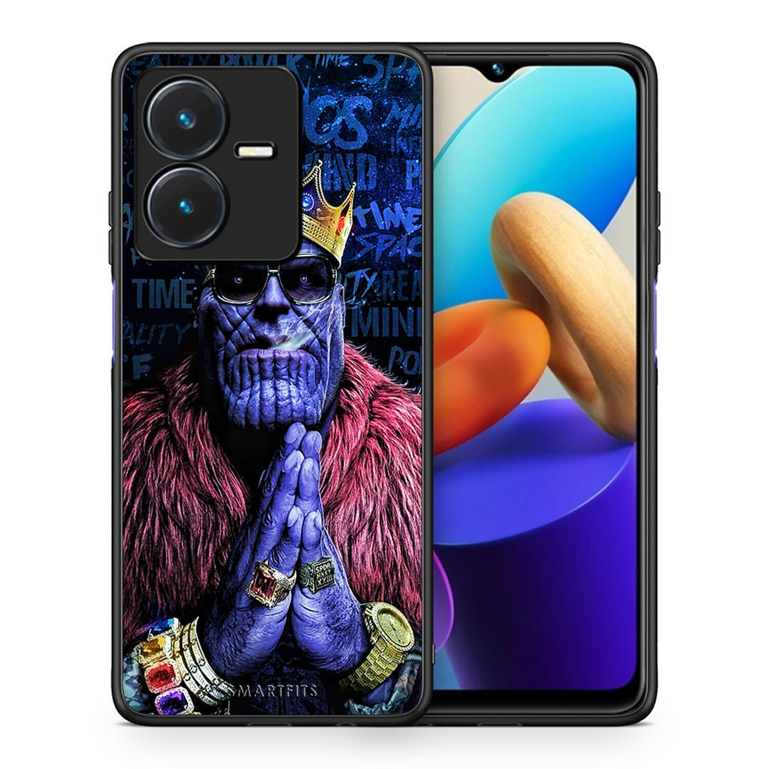 Θήκη Vivo Y22s Thanos PopArt από τη Smartfits με σχέδιο στο πίσω μέρος και μαύρο περίβλημα | Vivo Y22s Thanos PopArt case with colorful back and black bezels