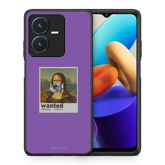 Θήκη Vivo Y22s Monalisa Popart από τη Smartfits με σχέδιο στο πίσω μέρος και μαύρο περίβλημα | Vivo Y22s Monalisa Popart case with colorful back and black bezels