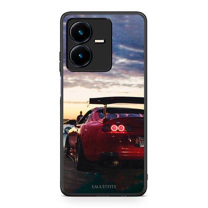Vivo Y22s Racing Supra θήκη από τη Smartfits με σχέδιο στο πίσω μέρος και μαύρο περίβλημα | Smartphone case with colorful back and black bezels by Smartfits