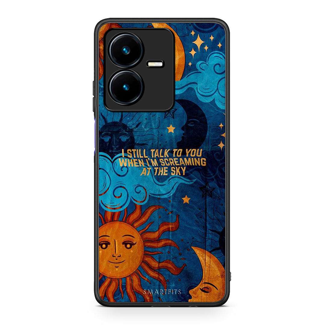Vivo Y22s Screaming Sky θήκη από τη Smartfits με σχέδιο στο πίσω μέρος και μαύρο περίβλημα | Smartphone case with colorful back and black bezels by Smartfits
