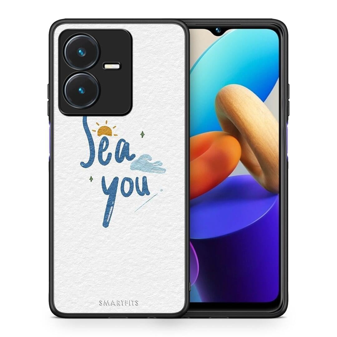 Θήκη Vivo Y22s Sea You από τη Smartfits με σχέδιο στο πίσω μέρος και μαύρο περίβλημα | Vivo Y22s Sea You case with colorful back and black bezels