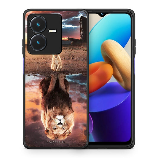 Θήκη Αγίου Βαλεντίνου Vivo Y22s Sunset Dreams από τη Smartfits με σχέδιο στο πίσω μέρος και μαύρο περίβλημα | Vivo Y22s Sunset Dreams case with colorful back and black bezels