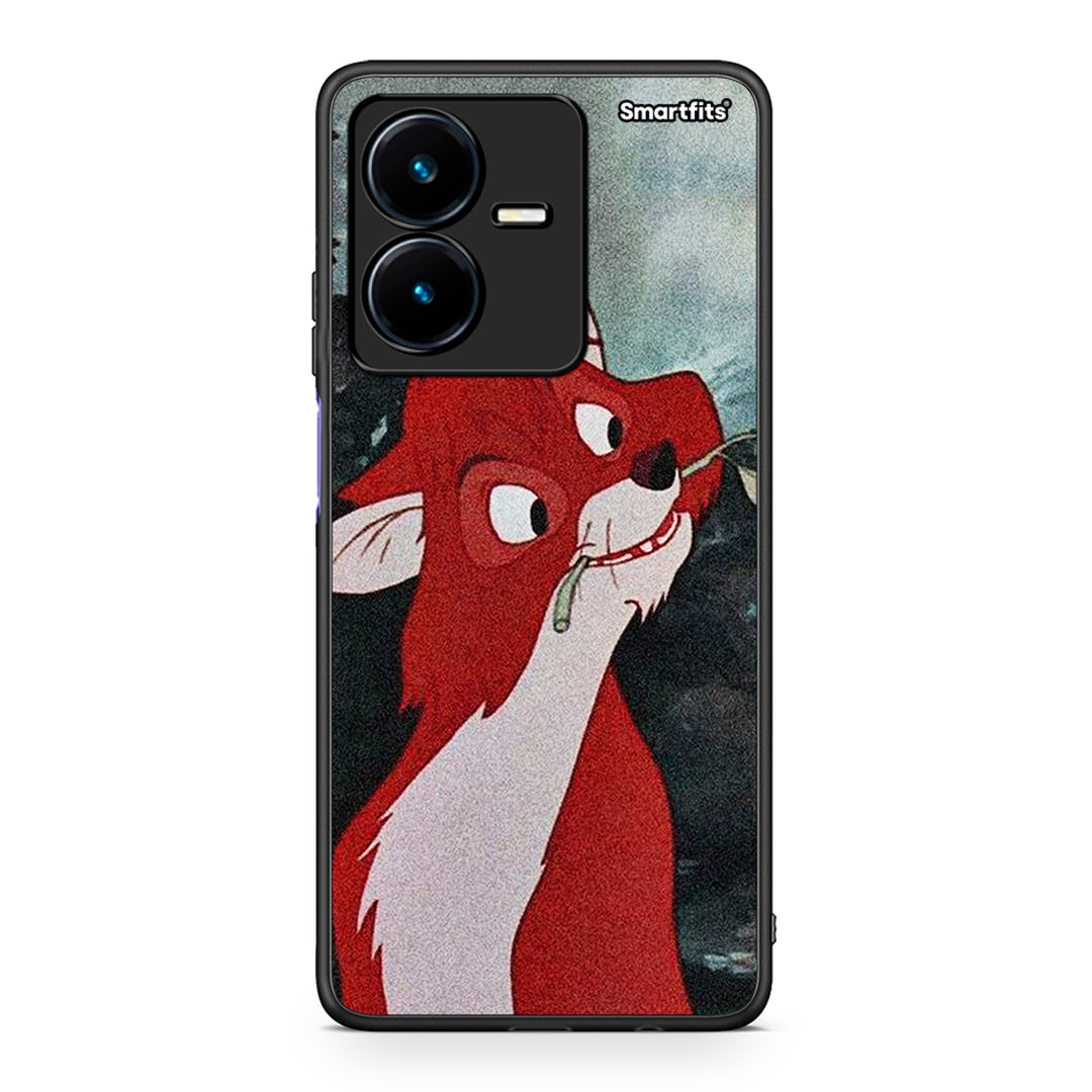 Vivo Y22s Tod And Vixey Love 1 θήκη από τη Smartfits με σχέδιο στο πίσω μέρος και μαύρο περίβλημα | Smartphone case with colorful back and black bezels by Smartfits