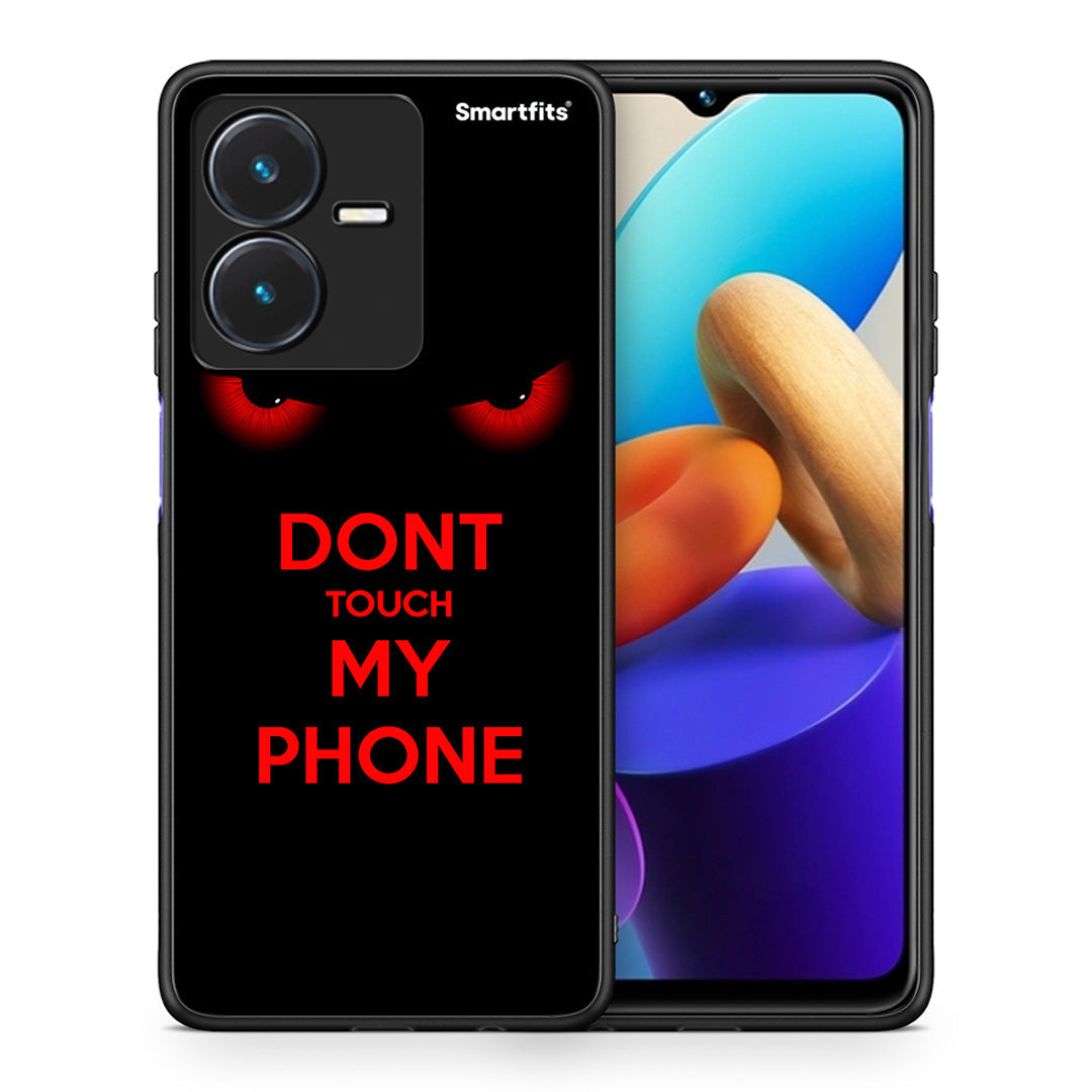 Θήκη Vivo Y22s Touch My Phone από τη Smartfits με σχέδιο στο πίσω μέρος και μαύρο περίβλημα | Vivo Y22s Touch My Phone case with colorful back and black bezels